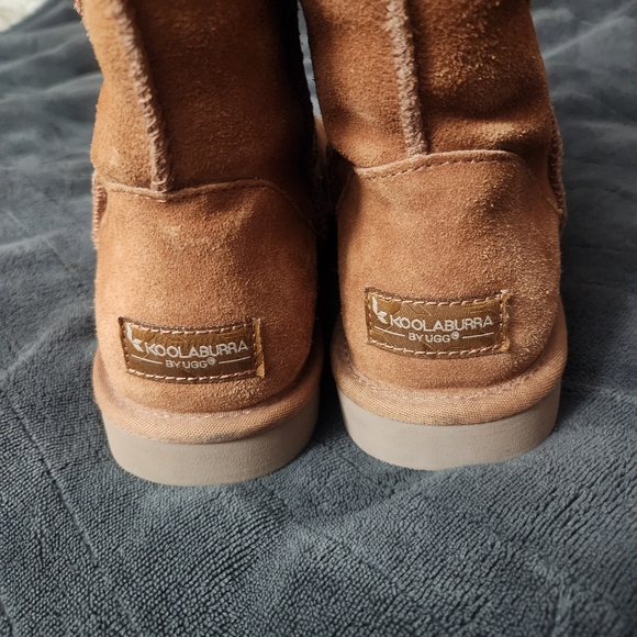 Koolaburra by Ugg Women's Size 7 Koola Short Boots Chestnut Suede Shoes - Picture 3 of 4